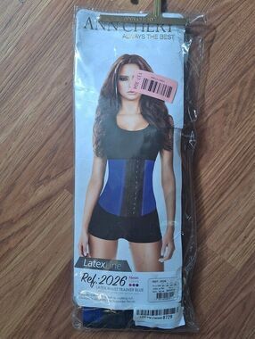 Ann Chery 2026 Corset Waist Trainer Natural Latex Blue Size 40 XXL